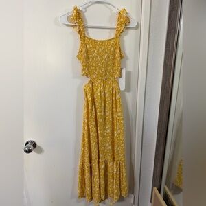 Yellow Floral Maxi Dress